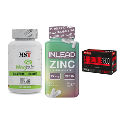 Ausdauer-Set: MST Magnesium + INLEAD Zink + Body Attack – alle enthaltenen Artikel