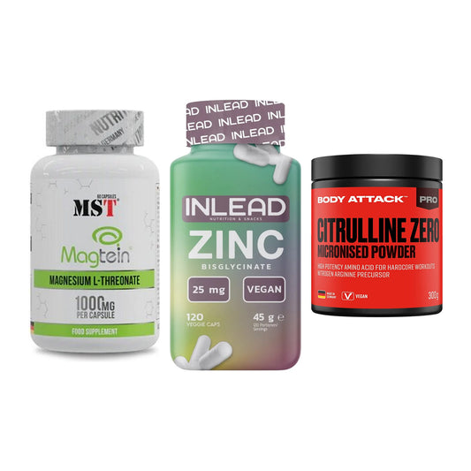 Ausdauer-Set: MST Magnesium + INLEAD Zink + Body Attack 100 – alle enthaltenen Artikel