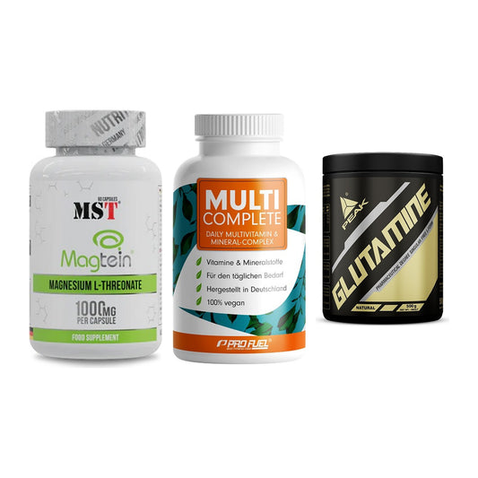 Ausdauer-Set: MST Magnesium + ProFuel MULTI + Peak Glutamin – alle enthaltenen Artikel