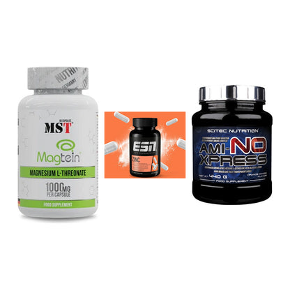 Ausdauer-Set: MST Magnesium + ESN Zinc + Scitec Ami-NO – alle enthaltenen Artikel