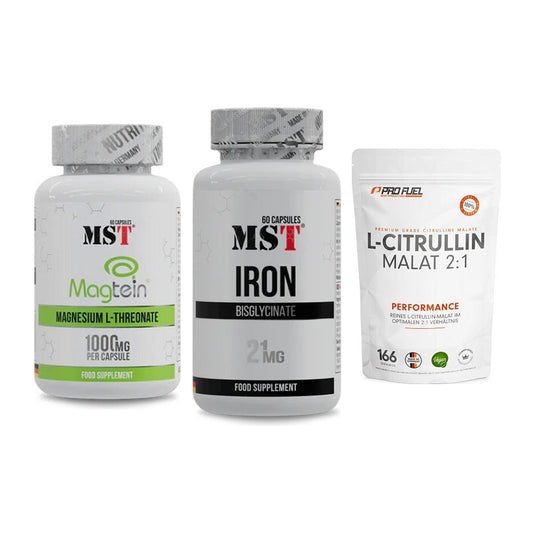 Ausdauer-Set: MST Magnesium + MST Iron Bisglyc + ProFuel L-Citrul – alle enthaltenen Artikel