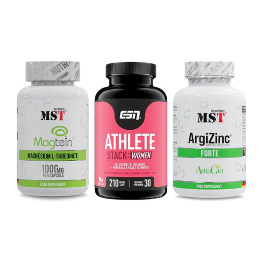 Ausdauer-Set: MST Magnesium + ESN Athlete + MST ArgiZinc – alle enthaltenen Artikel