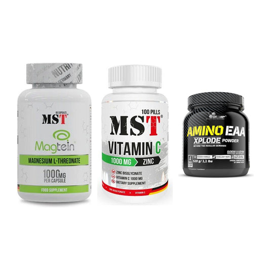 Ausdauer-Set: MST Magnesium + MST Vitamin C + Olimp Amino EAA – alle enthaltenen Artikel