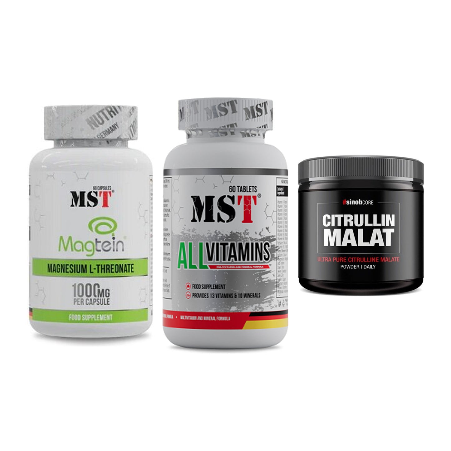 Ausdauer-Set: MST Magnesium + MST All Vitamins + Sinob Core – alle enthaltenen Artikel