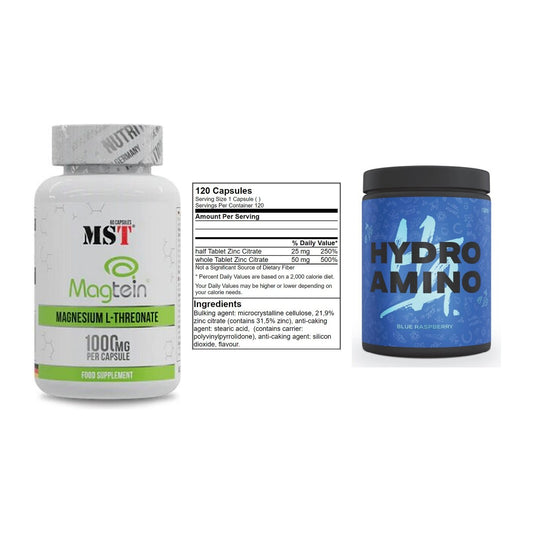 Ausdauer-Set: MST Magnesium + GN Zinc Citrate + Nanosupps Hydro – alle enthaltenen Artikel