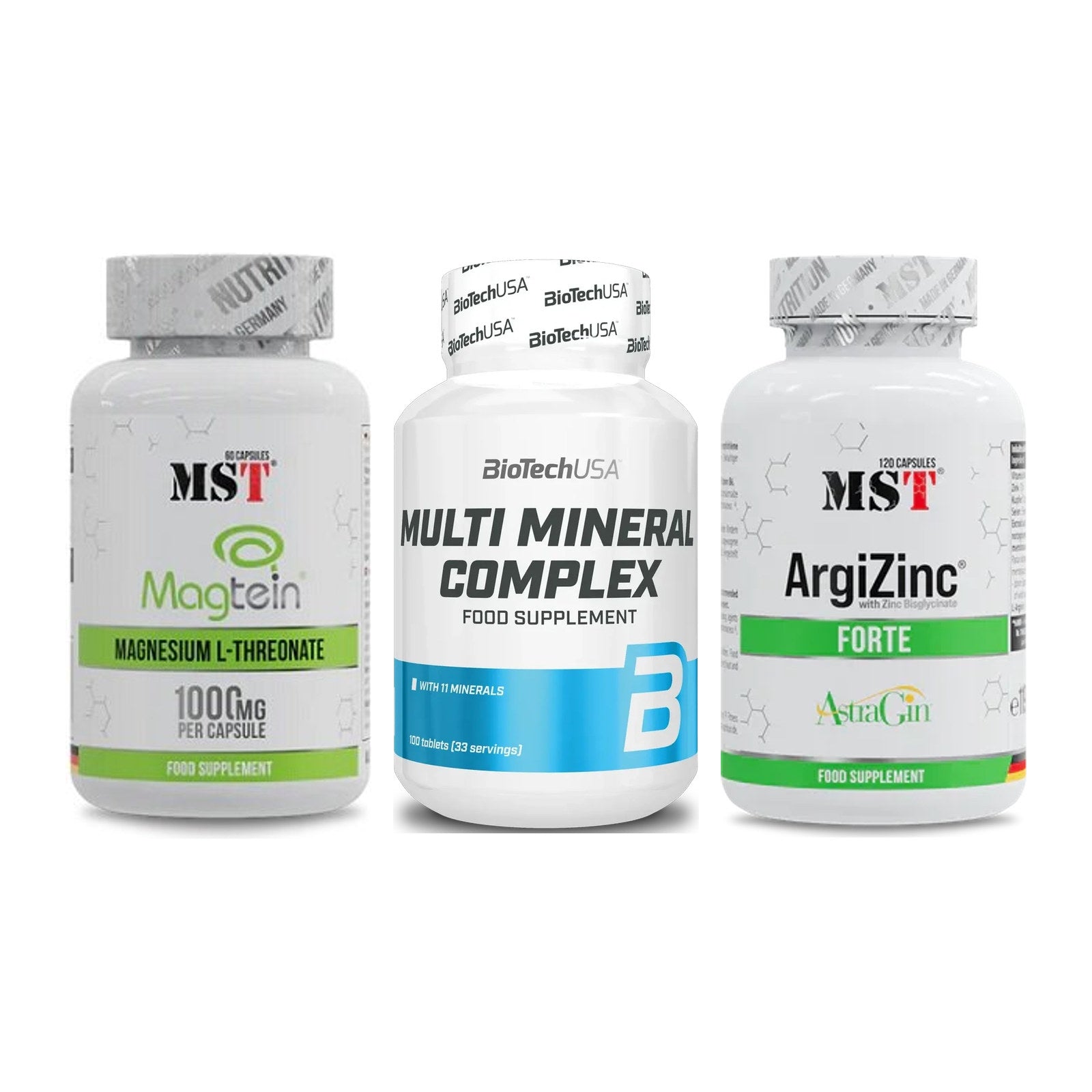 Ausdauer-Set: MST Magnesium + BioTech Multi + MST ArgiZinc – alle enthaltenen Artikel