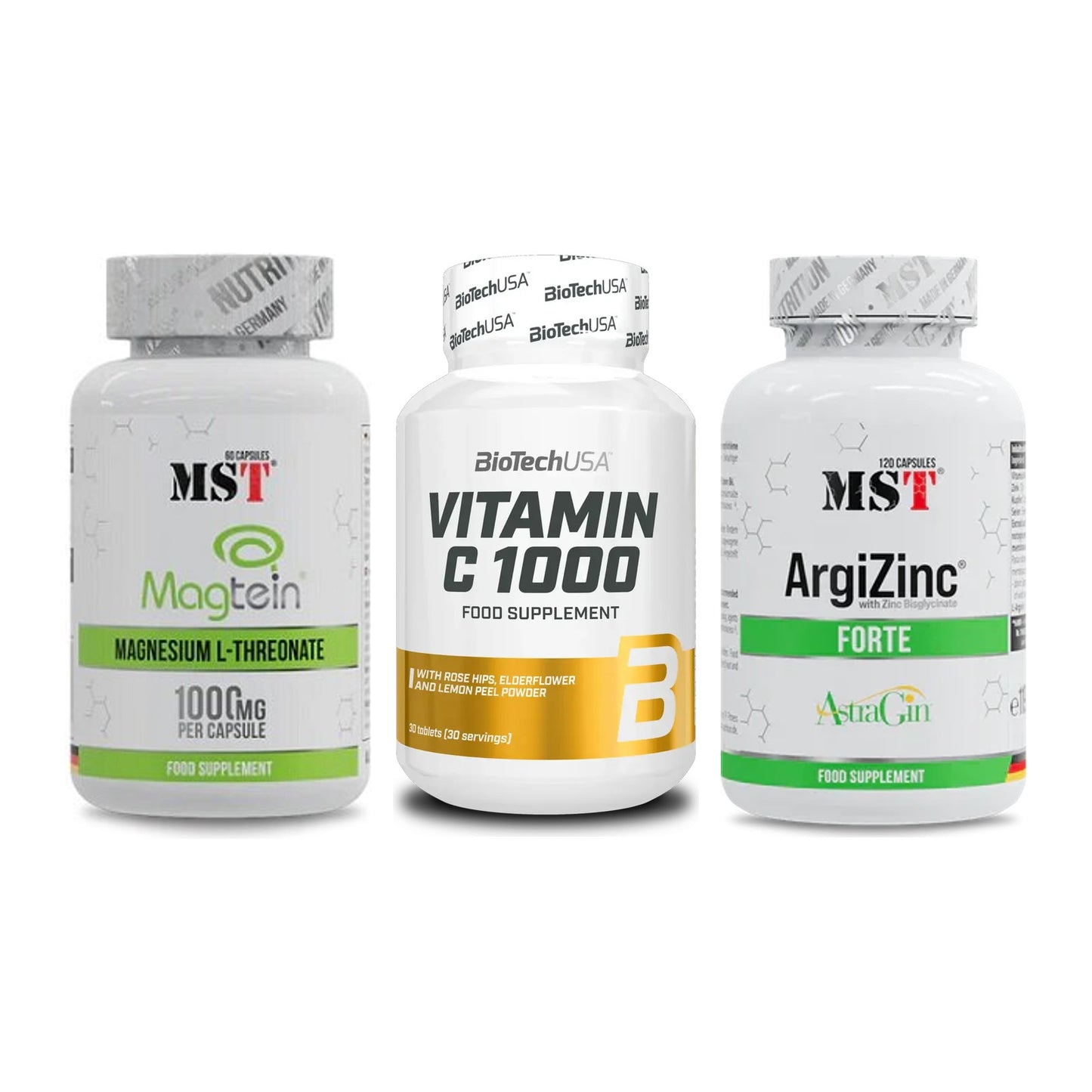 Ausdauer-Set: MST Magnesium + BioTech Vitamin + MST ArgiZinc – alle enthaltenen Artikel