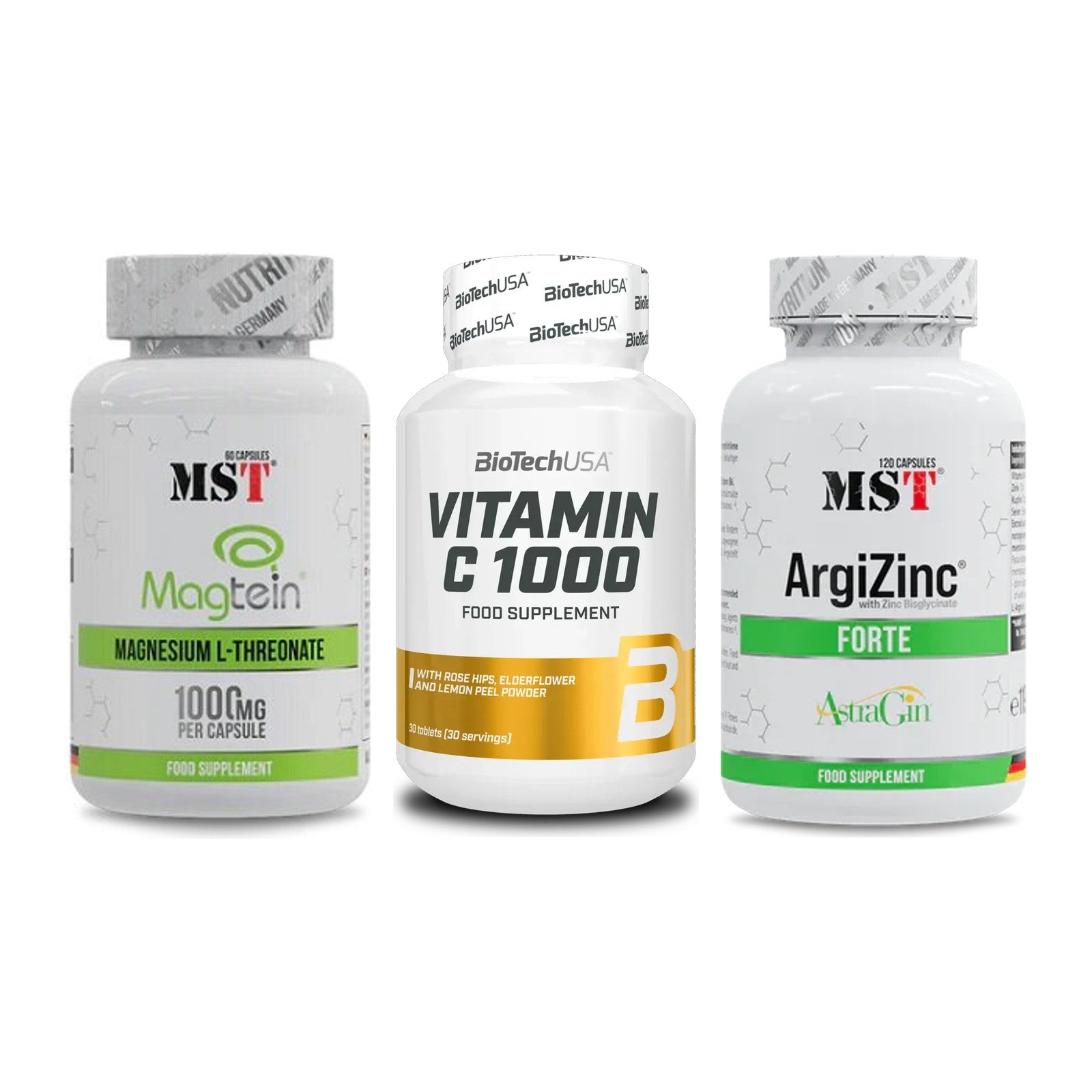 Ausdauer-Set: MST Magnesium + BioTech Vitamin + MST ArgiZinc – alle enthaltenen Artikel