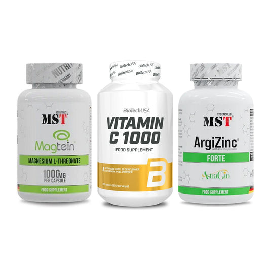 Ausdauer-Set: MST Magnesium + BioTech Vitamin + MST ArgiZinc – alle enthaltenen Artikel