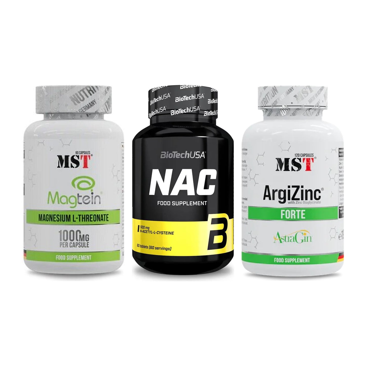 Ausdauer-Set: MST Magnesium + BioTech NAC + MST ArgiZinc – alle enthaltenen Artikel