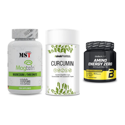 Ausdauer-Set: MST Magnesium + Sinob Curcumin + BioTech Amino – alle enthaltenen Artikel