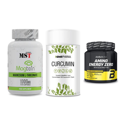Ausdauer-Set: MST Magnesium + Sinob Curcumin + BioTech Amino – alle enthaltenen Artikel