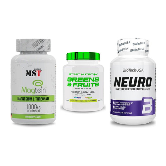 Ausdauer-Set: MST Magnesium + Scitec Greens + BioTech Neuro – alle enthaltenen Artikel