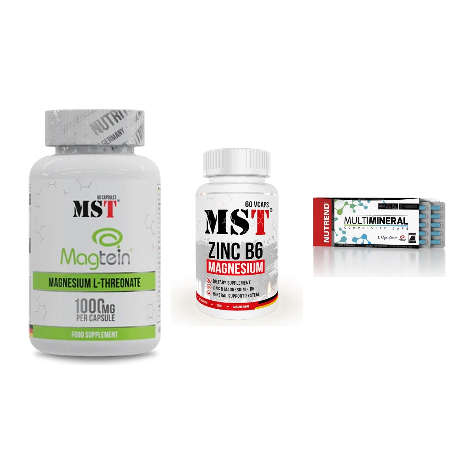 Ausdauer-Set: MST Magnesium + MST Zinc + Nutrend Multimin – alle enthaltenen Artikel