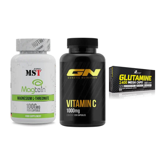 Ausdauer-Set: MST Magnesium + GN Vitamin C + Olimp L-Glutamin – alle enthaltenen Artikel