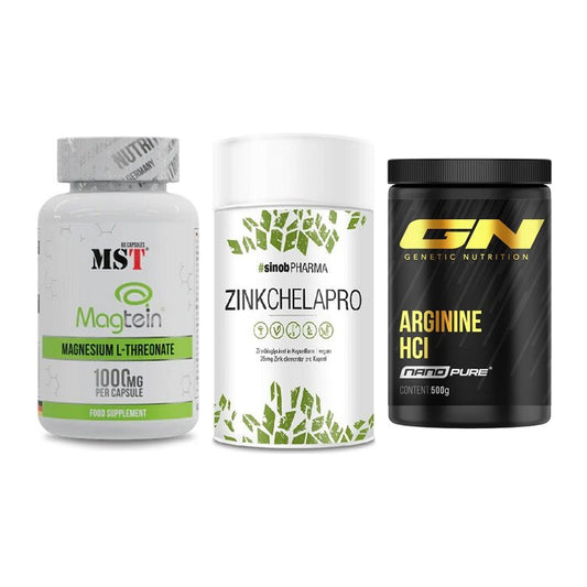 Ausdauer-Set: MST Magnesium + Sinob Zink + GN Arginine HCL – alle enthaltenen Artikel
