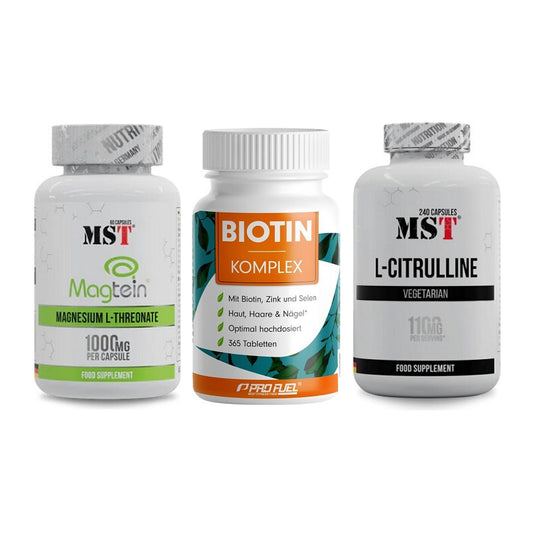 Ausdauer-Set: MST Magnesium + ProFuel BIOTIN + MST Citrulline – alle enthaltenen Artikel