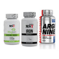 Ausdauer-Set: MST Magnesium + MST Iron Bisglyc + Nutrend Arginine – alle enthaltenen Artikel