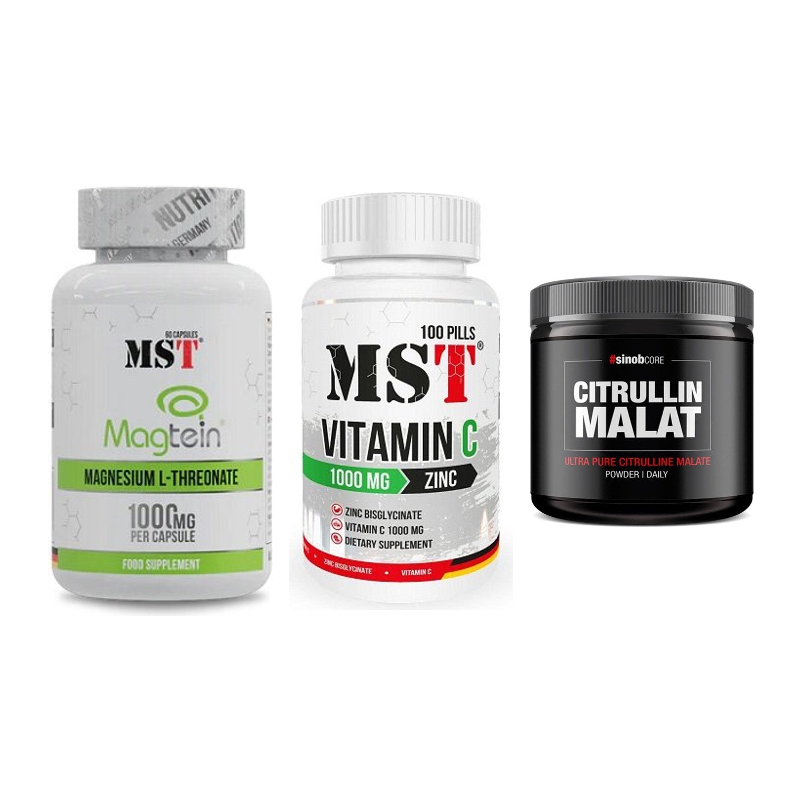 Ausdauer-Set: MST Magnesium + MST Vitamin C + Sinob Core – alle enthaltenen Artikel