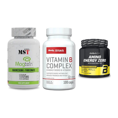 Ausdauer-Set: MST Magnesium + Body Attack + BioTech Amino – alle enthaltenen Artikel