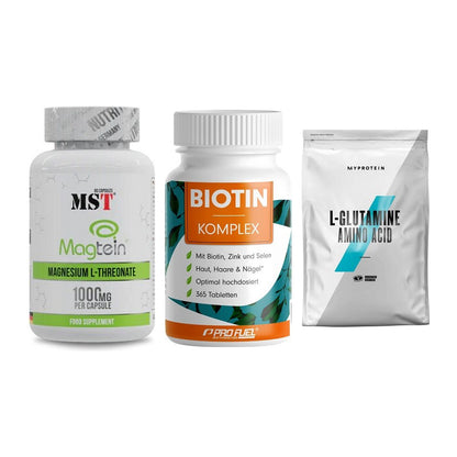 Ausdauer-Set: MST Magnesium + ProFuel BIOTIN + MyProtein – alle enthaltenen Artikel