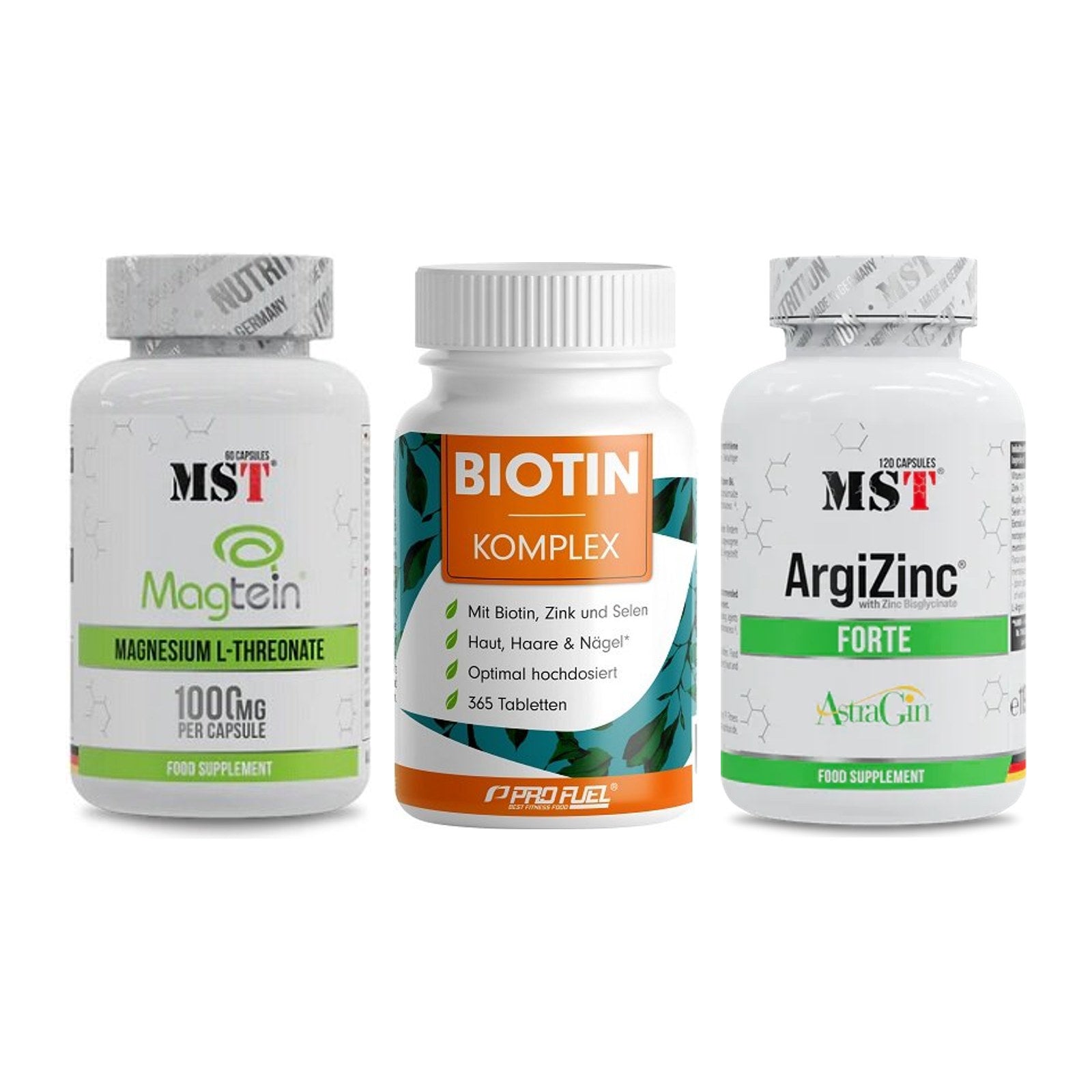 Ausdauer-Set: MST Magnesium + ProFuel BIOTIN + MST ArgiZinc – alle enthaltenen Artikel