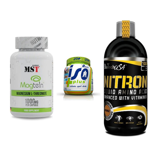 Ausdauer-Set: MST Magnesium + Olimp Iso Plus + BioTech Liquid – alle enthaltenen Artikel