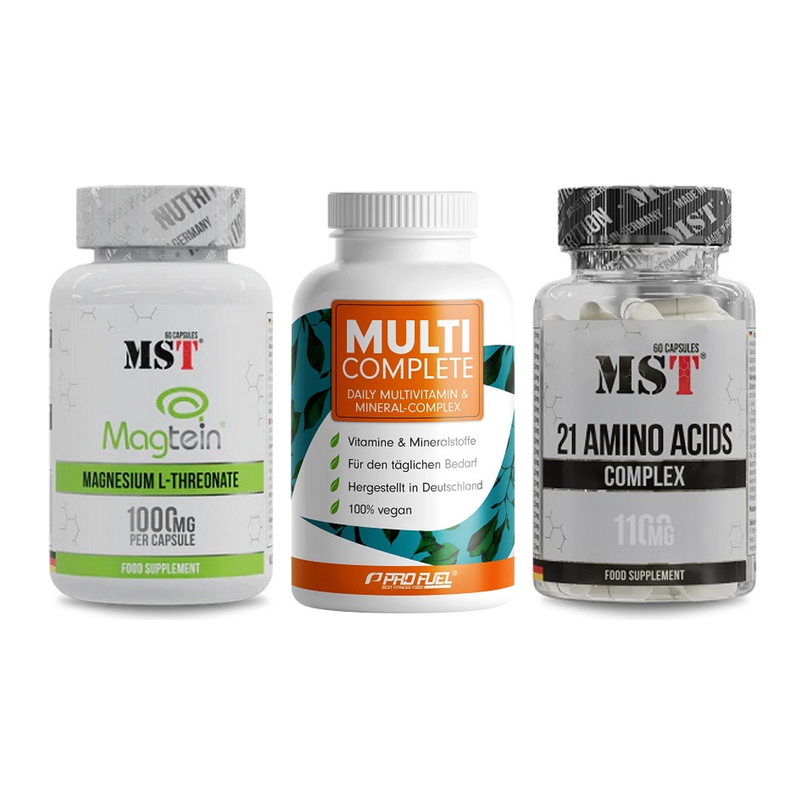 Ausdauer-Set: MST Magnesium + ProFuel MULTI + MST 21 Amino – alle enthaltenen Artikel