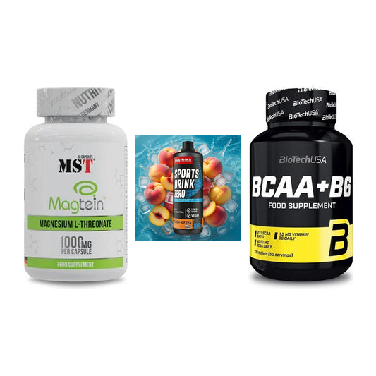 Ausdauer-Set: MST Magnesium + Body Attack + BioTech BCAA+B6 – alle enthaltenen Artikel