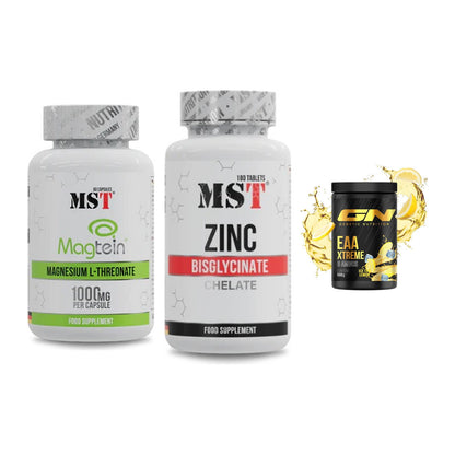 Ausdauer-Set: MST Magnesium + MST Zinc Chelate + GN EAA Xtreme – alle enthaltenen Artikel