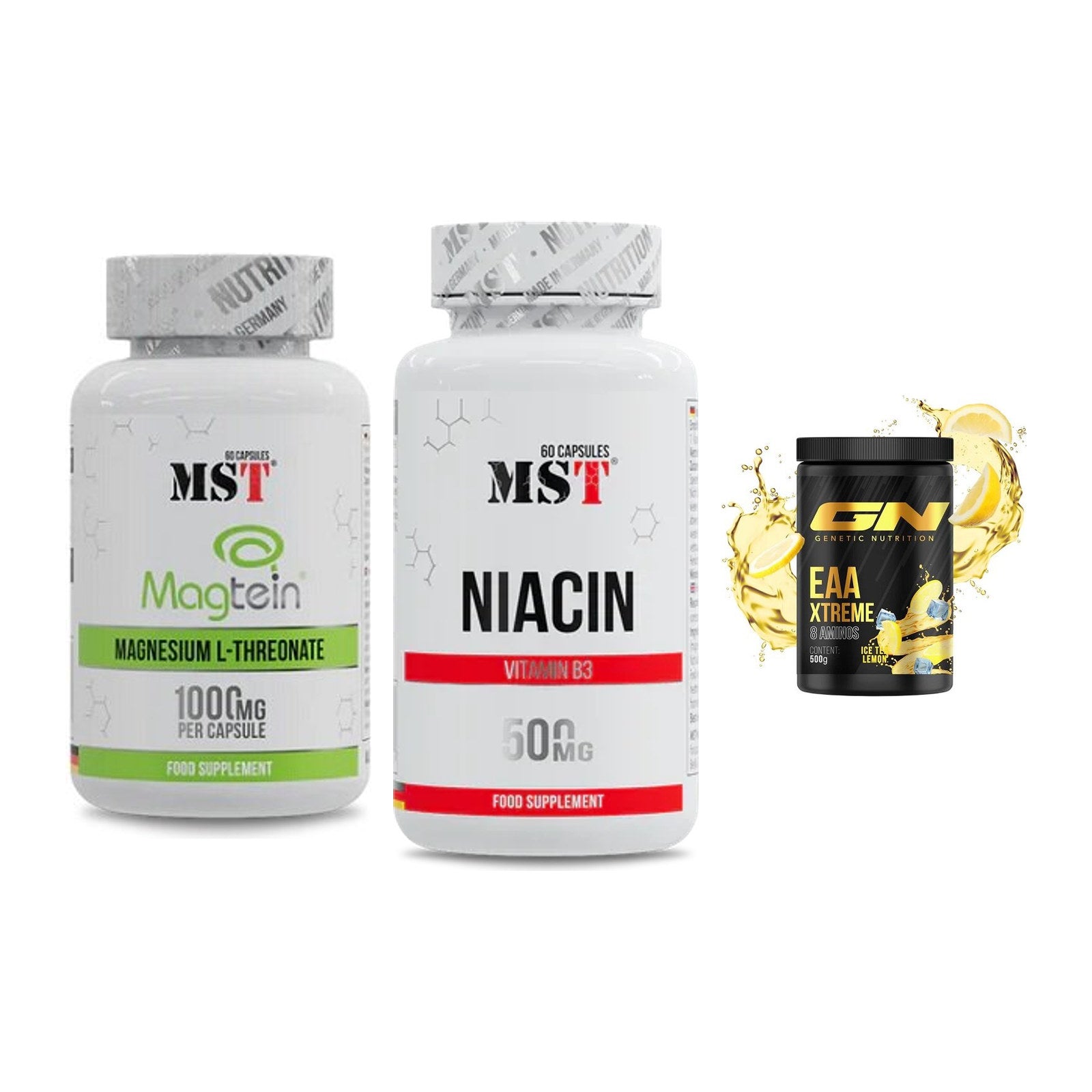 Ausdauer-Set: MST Magnesium + MST Niacin + GN EAA Xtreme – alle enthaltenen Artikel