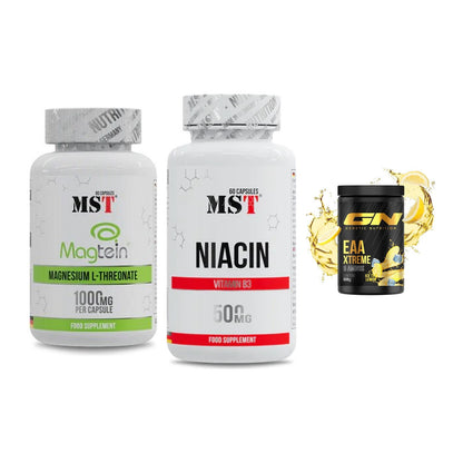 Ausdauer-Set: MST Magnesium + MST Niacin + GN EAA Xtreme – alle enthaltenen Artikel