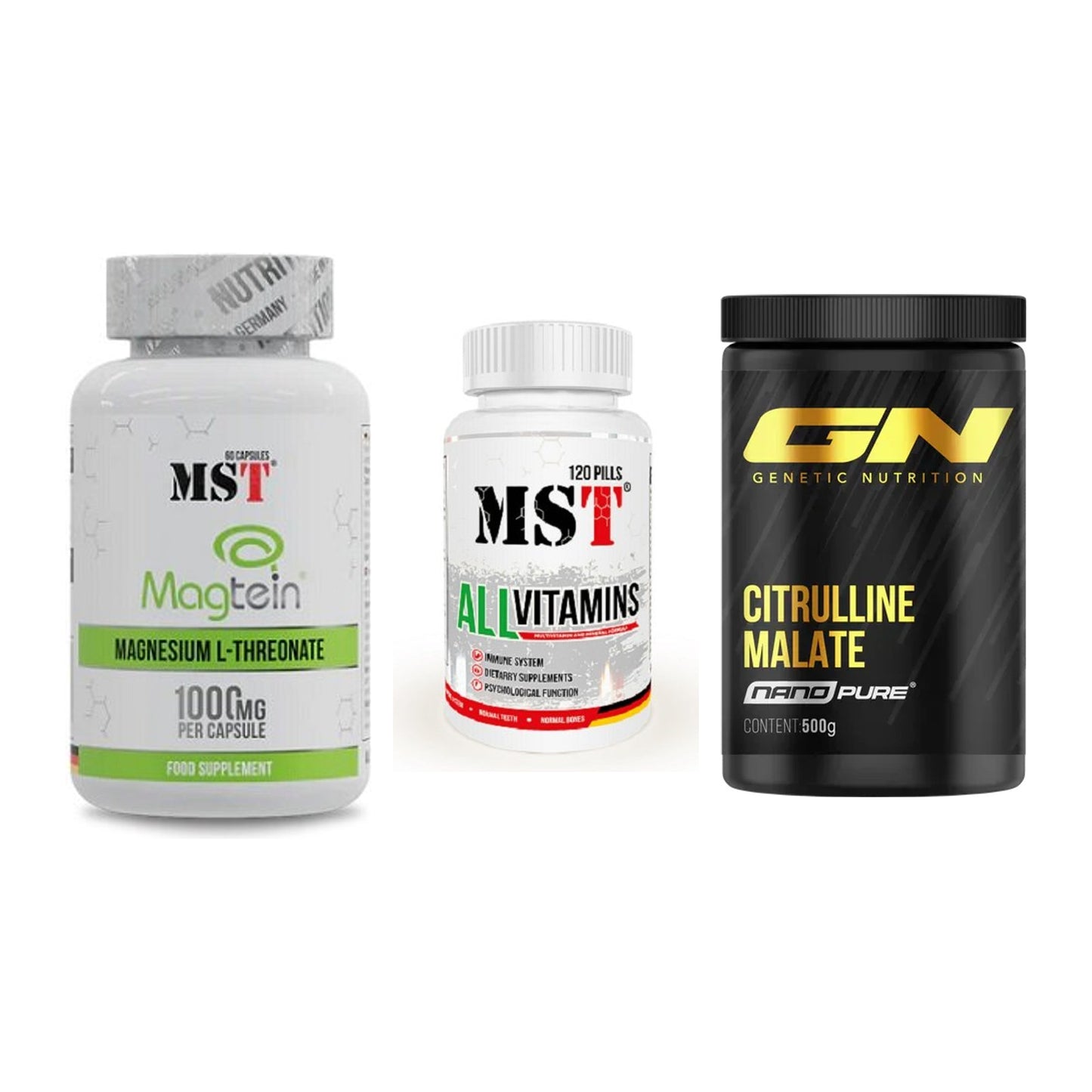 Ausdauer-Set: MST Magnesium + MST All Vitamins + GN Citrulline – alle enthaltenen Artikel
