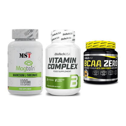 Ausdauer-Set: MST Magnesium + BioTech Vitamin + BioTech BCAA – alle enthaltenen Artikel