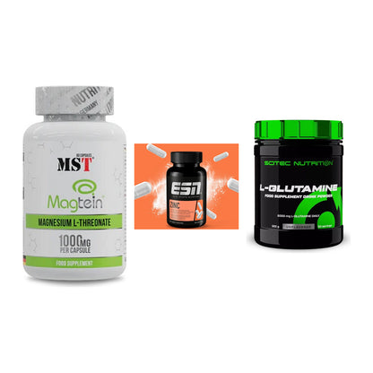 Ausdauer-Set: MST Magnesium + ESN Zinc + Scitec L-Glutami – alle enthaltenen Artikel