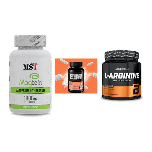 Ausdauer-Set: MST Magnesium + ESN Zinc + BioTech L-Argini – alle enthaltenen Artikel