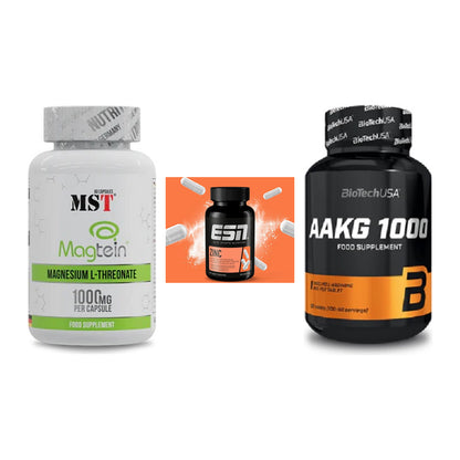 Ausdauer-Set: MST Magnesium + ESN Zinc + BioTech AAKG – alle enthaltenen Artikel