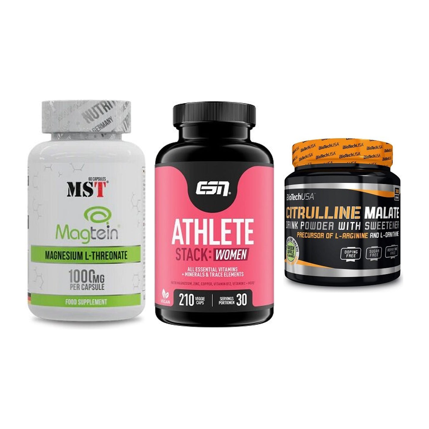 Ausdauer-Set: MST Magnesium + ESN Athlete + BioTech Citrulli – alle enthaltenen Artikel