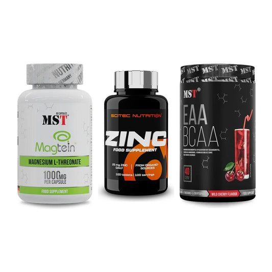 Ausdauer-Set: MST Magnesium + Scitec Zinc + MST EAA & BCAA – alle enthaltenen Artikel