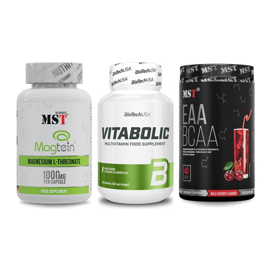 Ausdauer-Set: MST Magnesium + BioTech Vitaboli + MST EAA & BCAA – alle enthaltenen Artikel