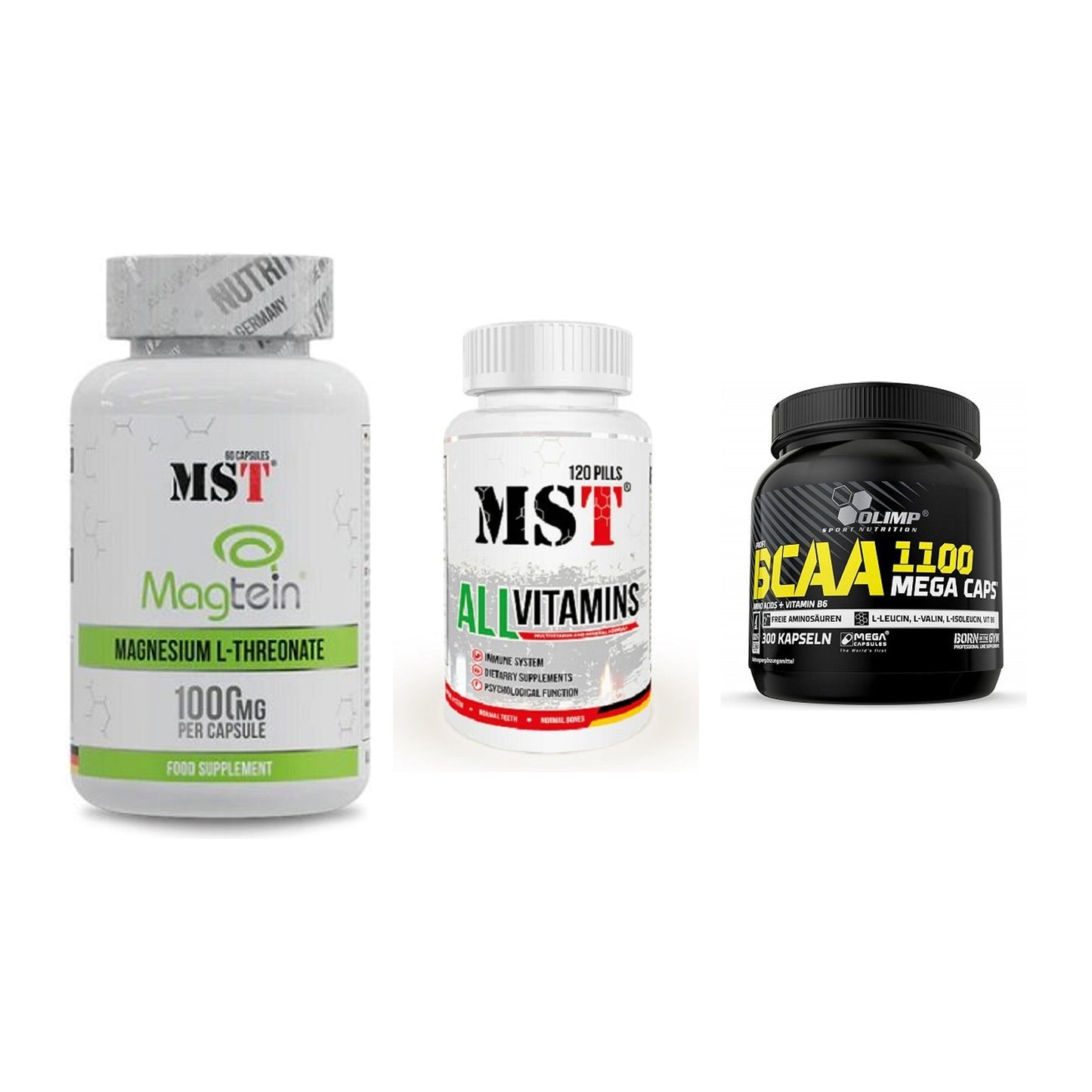Ausdauer-Set: MST Magnesium + MST All Vitamins + Olimp BCAA Mega – alle enthaltenen Artikel