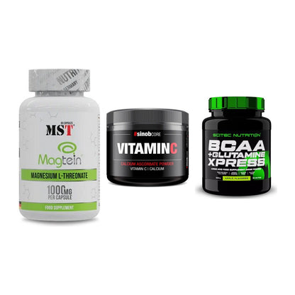 Ausdauer-Set: MST Magnesium + Sinob Vitamin C + Scitec BCAA – alle enthaltenen Artikel
