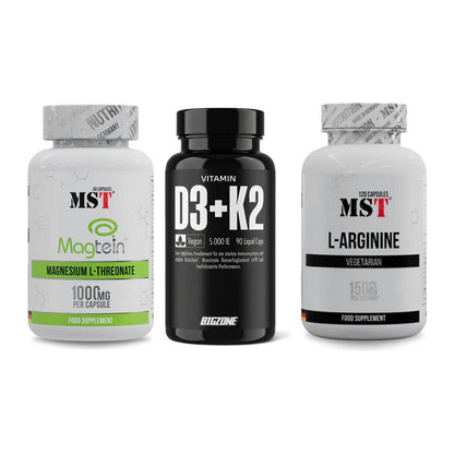 Ausdauer-Set: MST Magnesium + Big Zone Vitamin + MST L-Arginine – alle enthaltenen Artikel