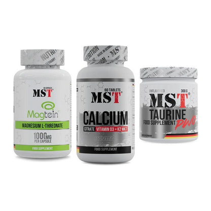 Ausdauer-Set: MST Magnesium + MST Calcium + MST Taurine – alle enthaltenen Artikel