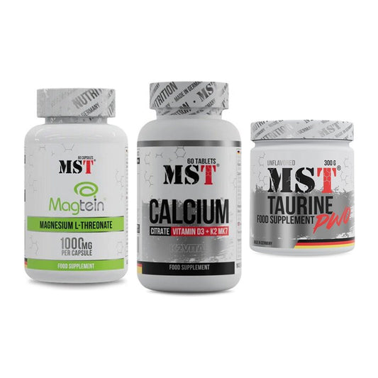 Ausdauer-Set: MST Magnesium + MST Calcium + MST Taurine – alle enthaltenen Artikel