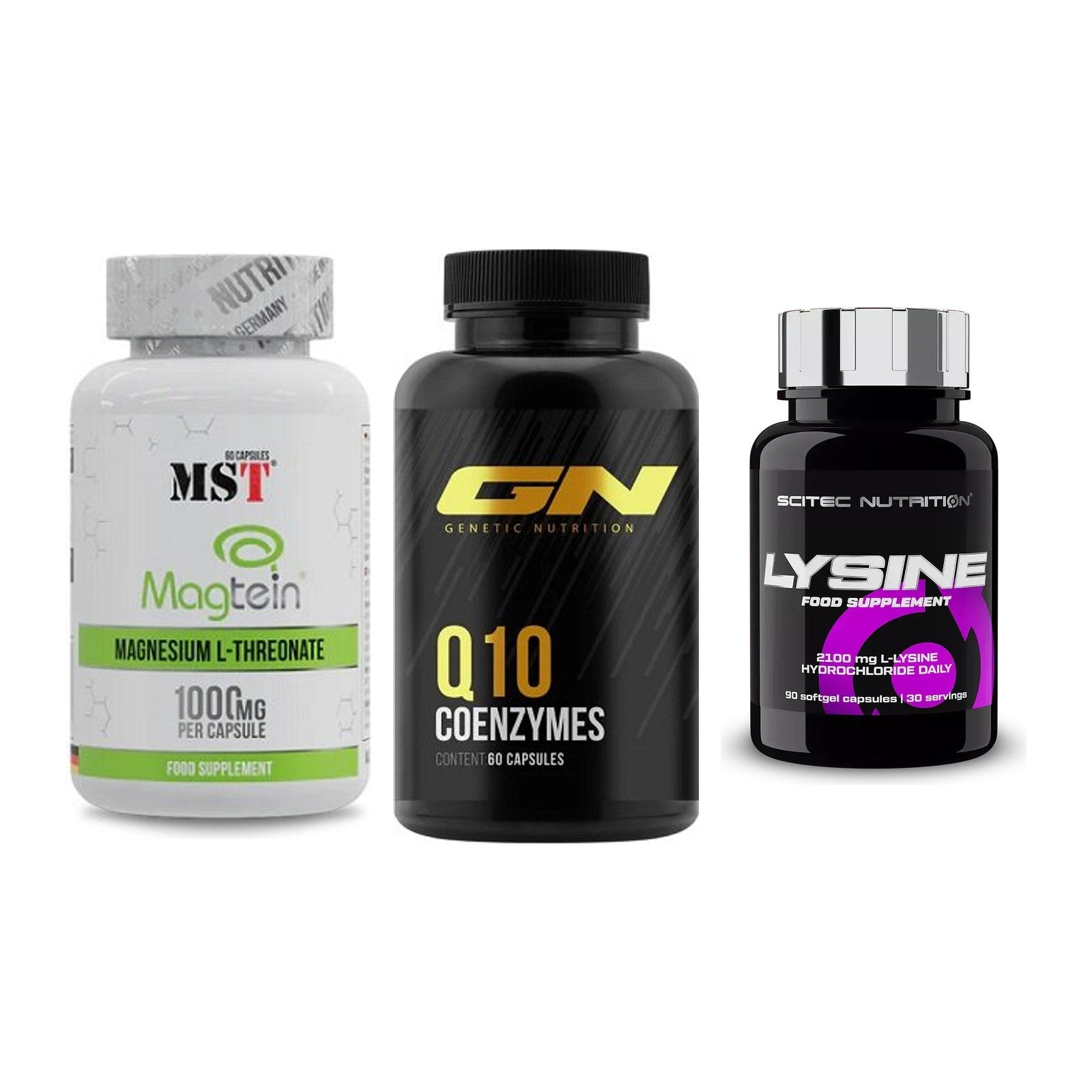 Ausdauer-Set: MST Magnesium + GN Q10 Health + Scitec Lysine – alle enthaltenen Artikel