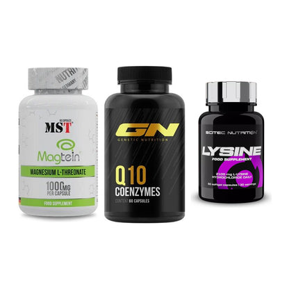 Ausdauer-Set: MST Magnesium + GN Q10 Health + Scitec Lysine – alle enthaltenen Artikel