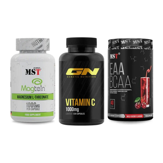 Ausdauer-Set: MST Magnesium + GN Vitamin C + MST EAA & BCAA – alle enthaltenen Artikel