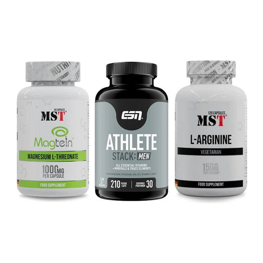 Ausdauer-Set: MST Magnesium + ESN Athlete + MST L-Arginine – alle enthaltenen Artikel