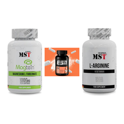 Ausdauer-Set: MST Magnesium + ESN Zinc + MST L-Arginine – alle enthaltenen Artikel